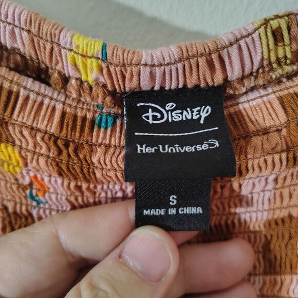 Disney Winnie the Pooh gingham allover print smock dress size small - Picture 3 of 11